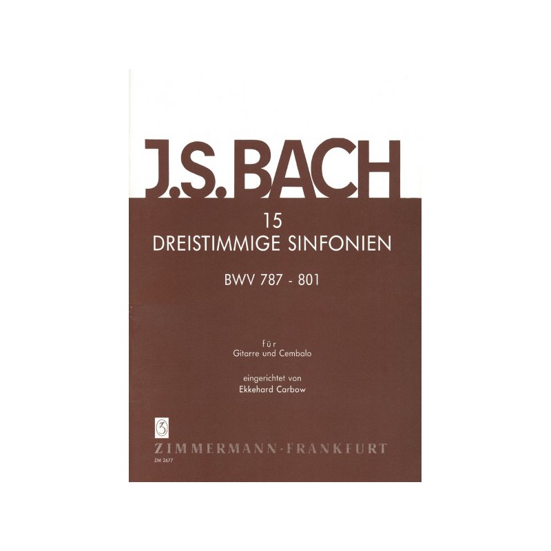 BACH DREISTIMMIGE SINFONIEN BWV787-801 ZM26770