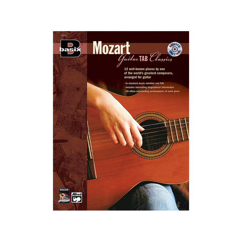 BASIX MOZART GUITAR TAB CLASSICS + CD  22633