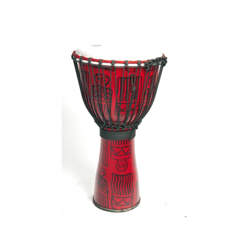 DJEMBE 9,5 POUCE EN FIBRE ROUGE SARONG