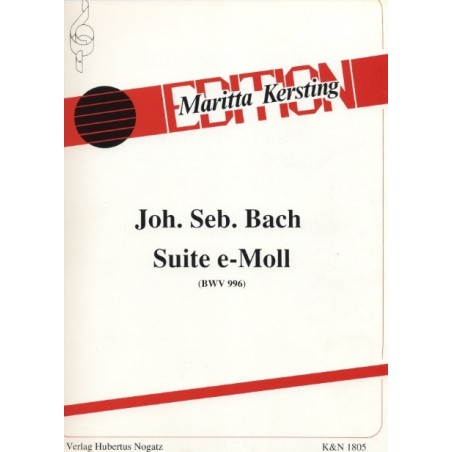 BACH SUITE EN MI B BWV 996 MARITTA KERSTING KN1805