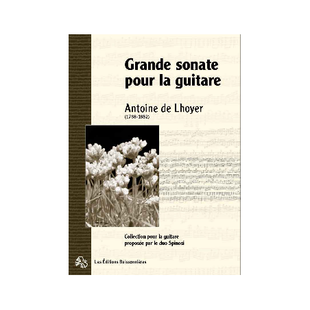 De LHOYER  GRANDE SONATE POUR LA GUITARE  EB2009