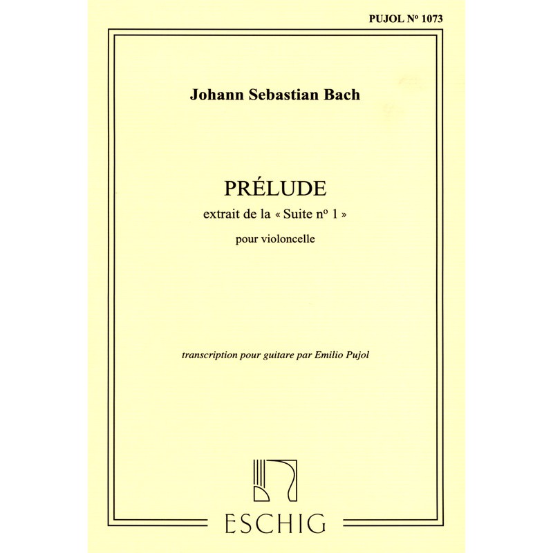 BACH PRELUDE DE LA SUITE 1 CELLO ME7232