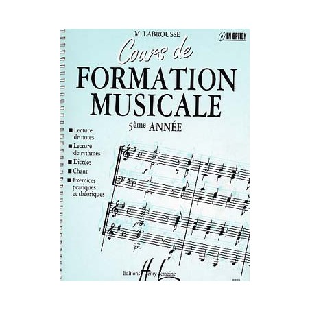 LABROUSSE COURS FORMATION MUSICALE 5