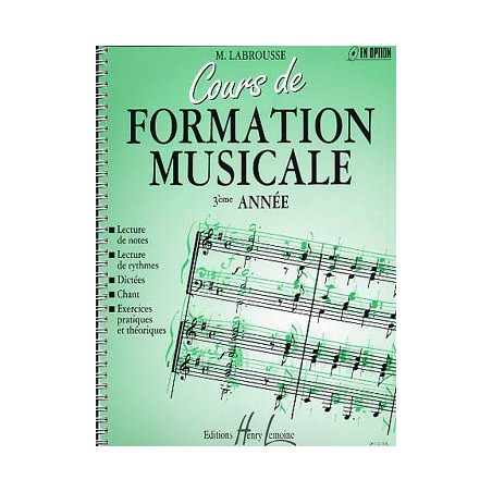 LABROUSSE COURS FORMATION MUSICALE 3