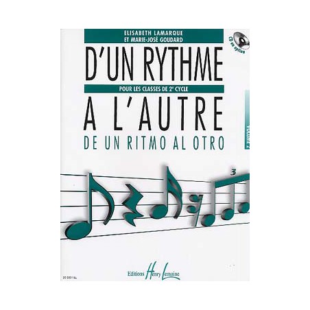 LAMARQUE D'UN RYTHME A L'AUTRE 2EME CYCLE VOLUME 2