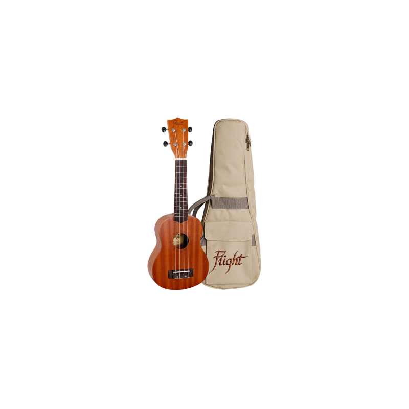 UKULELE FLIGHT SOPRANO MAHOGANY AVEC HOUSSE NUS310