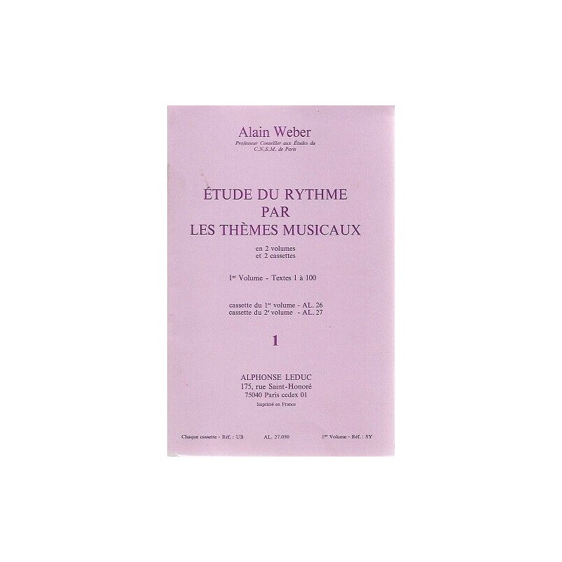 WEBER ETUDE DU RYTHME PAR LES THÈMES MUSICAUX 1