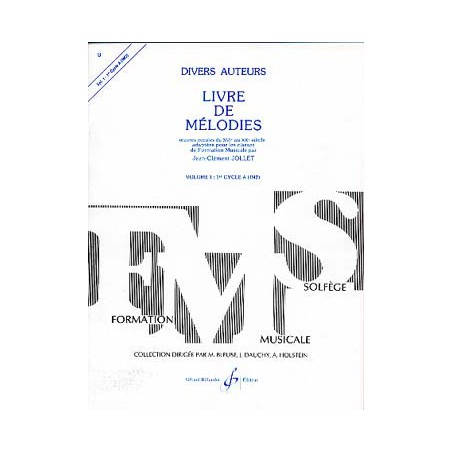 JOLLET LIVRE DE MELODIES 1