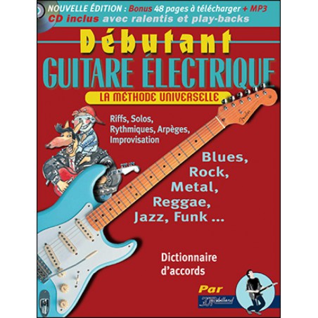 REBILLARD METHODE GUITARE ELECTRIQUE DEBUTANT + CD