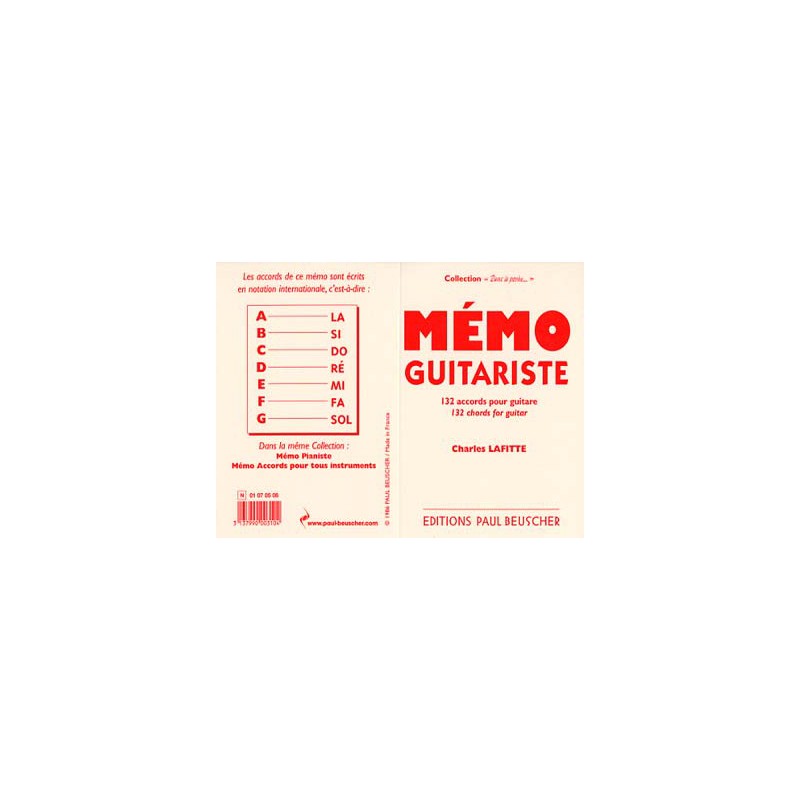 MEMO DU GUITARISTE PB310