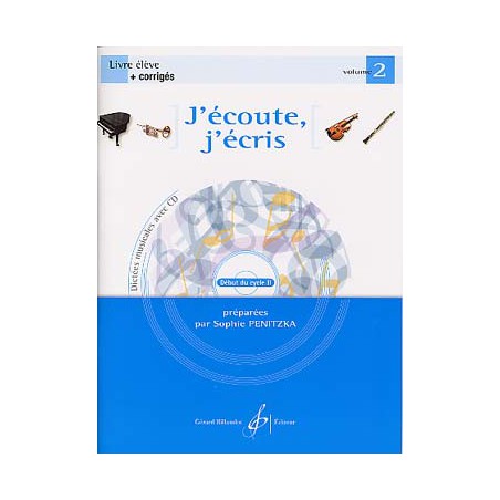 PENITZKA J'ECOUTE, j'ECRIS VOLUME 2 + CD