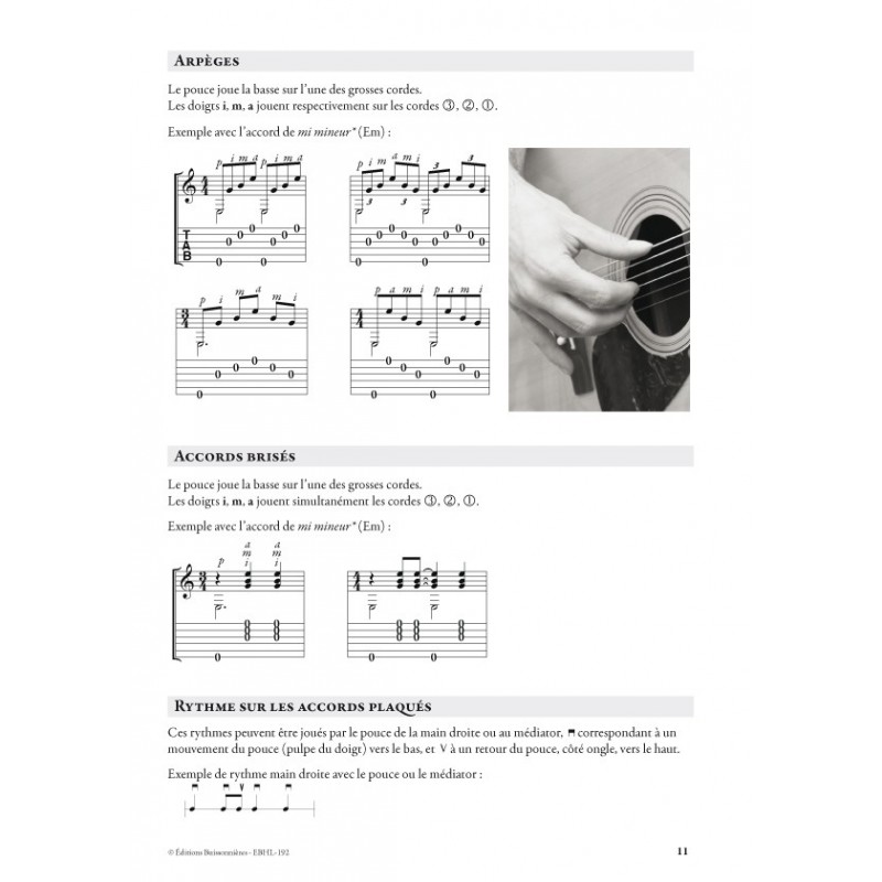 LE BRAS DEBUTER LA GUITARE PAR LES ACCORDS TABLATURES + CD