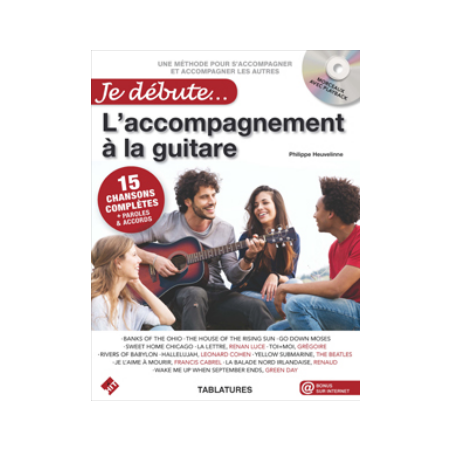 HEUVELINNE JE DEBUTE L'ACCOMPAGNEMENT A LA GUITARE LIVRE  HIT71031