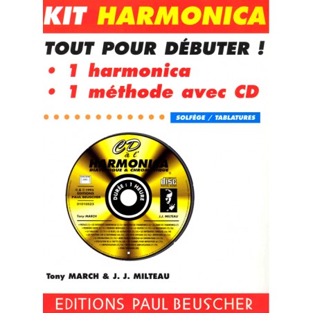 MILTEAU KIT CD A L'HARMONICA AVEC HARMO BLUESBAND PB1131