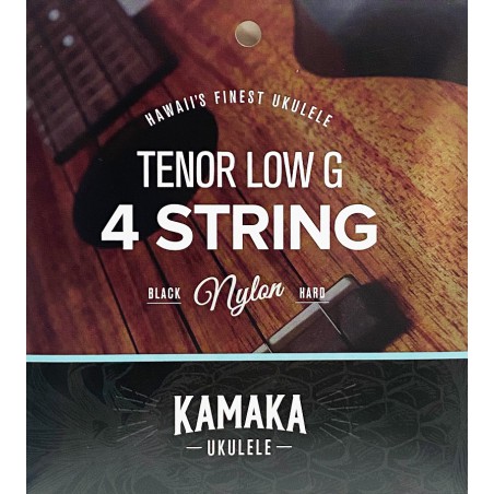 KAMAKA UKULELE TENOR LOW G BLACK NYLON S-3G