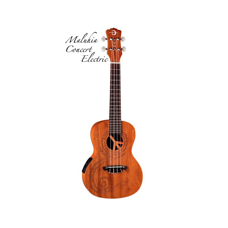 UKULELE LUNA CONCERT E/A UKE MALU AVEC HOUSSE