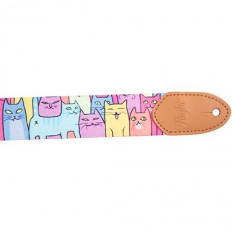 SANGLE UKULELE FLIGHT POLYESTER KITTY PASTEL