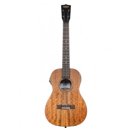 UKULELE KALA BARITON ELECTRO-ACOUSTIQUE CURLY MANGO AVEC HOUSSE