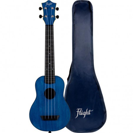 UKULELE FLIGHT SOPRANO ABS DARK BLUE LONG NECK TRAVEL LIGHT TUSL35DB