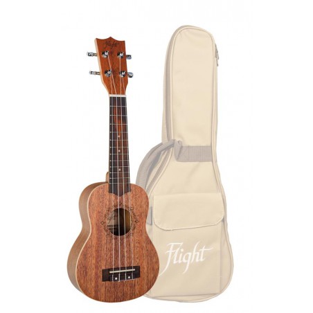 UKULELE FLIGHT SOPRANO MAHOGANY AVEC HOUSSE DUS321