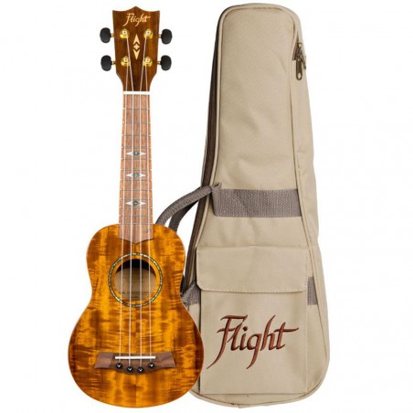 UKULELE FLIGHT SOPRANO ACACIA AVEC HOUSSE DUS445