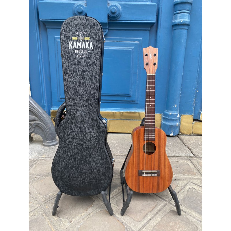 UKULELE KAMAKA CONCERT HB-2 KOA HAWAIIEN BELL SHAPE LOW G EN ETUI