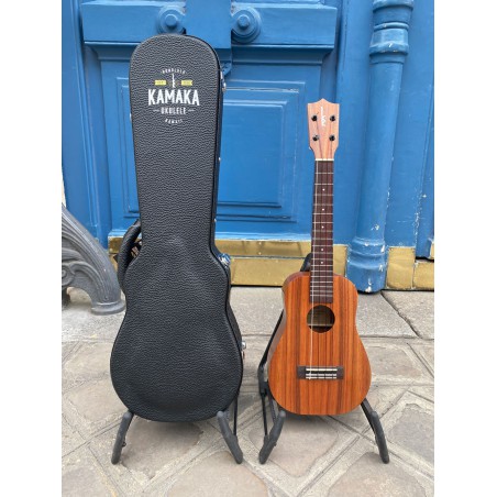 UKULELE KAMAKA CONCERT HB-2 KOA HAWAIIEN BELL SHAPE LOW G EN ETUI