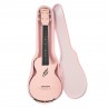 UKULELE CASCHA CONCERT EN FIBRE DE CARBONE ROSE HH2288