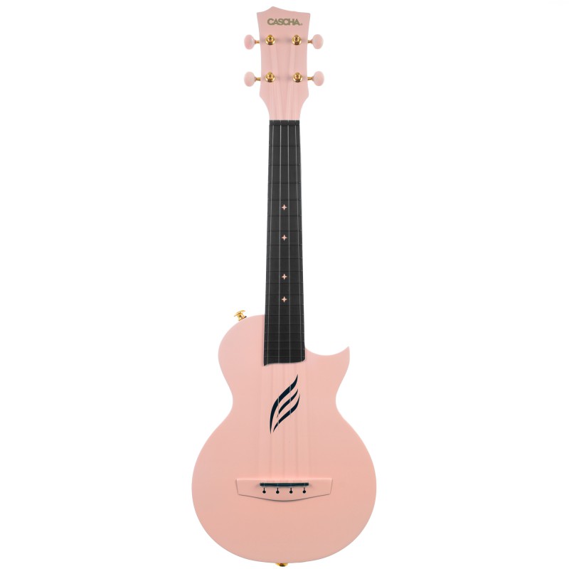 UKULELE CASCHA CONCERT EN FIBRE DE CARBONE ROSE HH2288