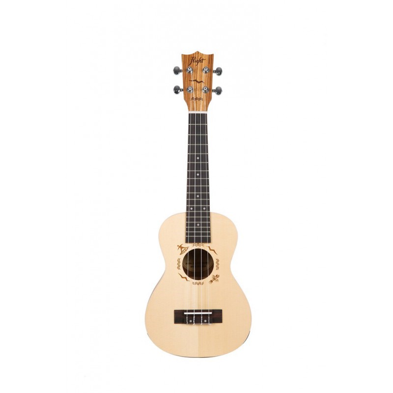 UKULELE FLIGHT CONCERT ZEBRAWOOD AVEC HOUSSE DUC525 SP/ZEB