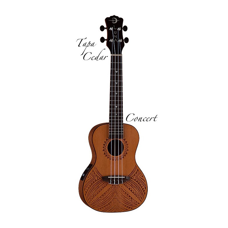 UKULELE LUNA CONCERT E/A AVEC HOUSSE UKE TAPA CDR