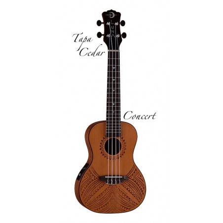 UKULELE LUNA CONCERT E/A AVEC HOUSSE UKE TAPA CDR