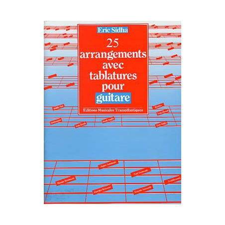 SIDHA 25 ARRANGEMENTS SOLFEGE TABLATURE ETR1794