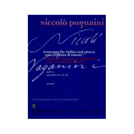 PAGANINI 6 SONATES N°16 A N°18 ZM32270 