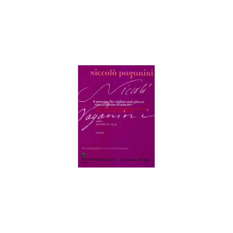 PAGANINI 6 SONATES N°13 A N°15 ZM32260