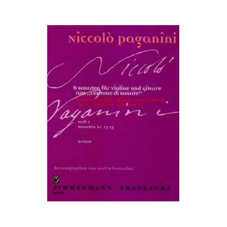 PAGANINI 6 SONATES N°13 A N°15 ZM32260