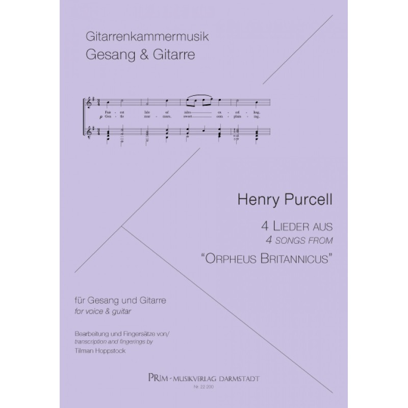 PURCELL 4 SONGS FROM ORPHEUS BRITANICUS