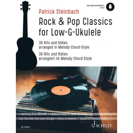 ROCK & POP CLASSICS FOR LOW G UKULELE 30 HITS