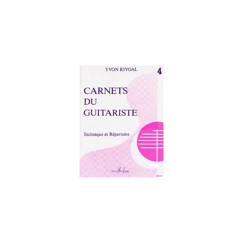 RIVOAL CARNETS DU GUITARISTE 4