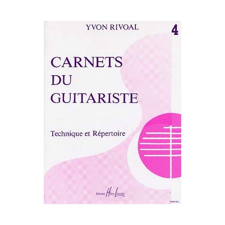 RIVOAL CARNETS DU GUITARISTE 4