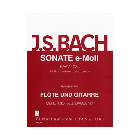 BACH SONATE EN MI MINEUR BWV1034 ZM29440