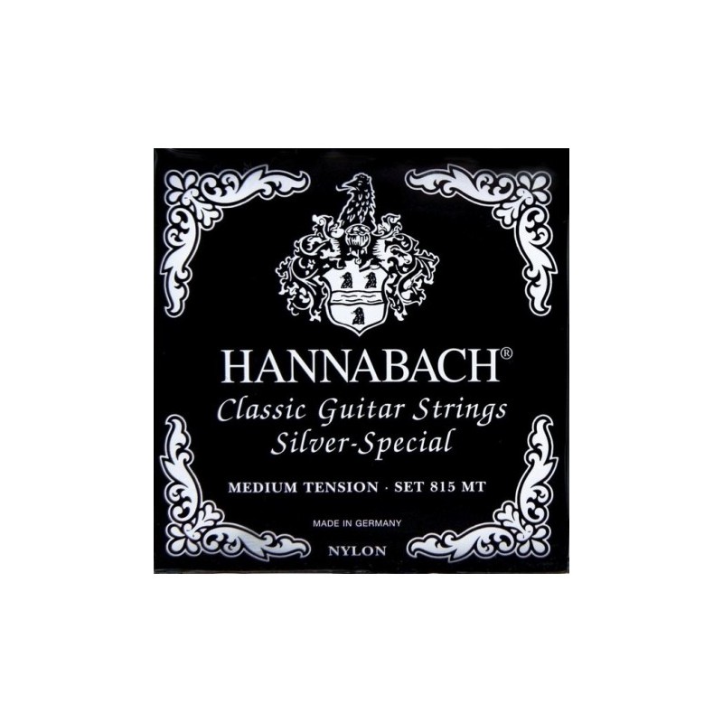 HANNABACH SILVER NOIRE MEDIUM TENSION JEU DE 3 BASSES