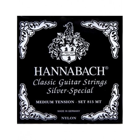 HANNABACH SILVER NOIRE MEDIUM TENSION JEU DE 3 BASSES