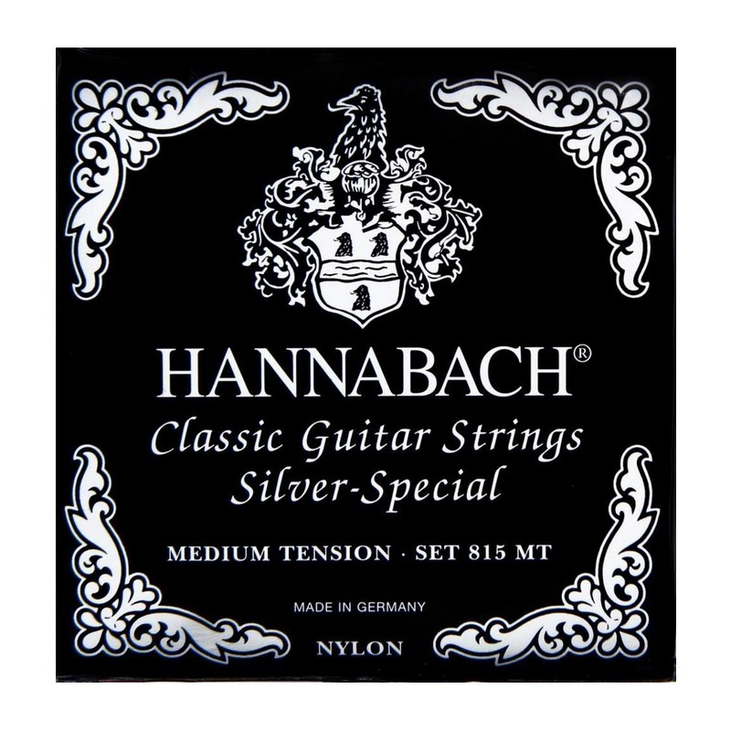 HANNABACH SILVER NOIR MEDIUM TENSION JEU 815MT