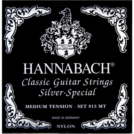 HANNABACH SILVER NOIR MEDIUM TENSION JEU 815MT