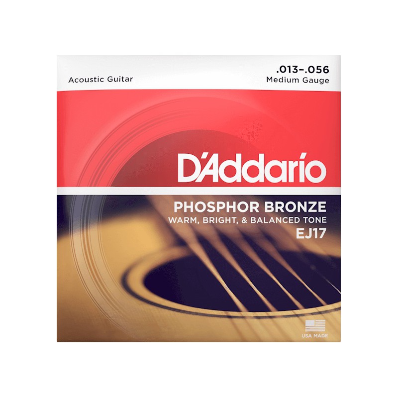 D'ADDARIO PHOSPHORE BRONZE MEDIUM 13-56 EJ17 