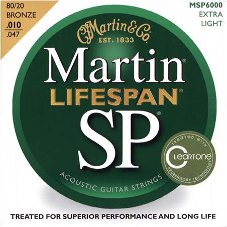 MARTIN SP LIFESPAN BRONZE EXTRA LIGHT 10/47 JEU MSP6000