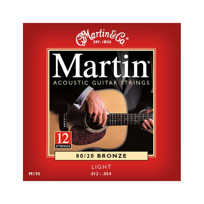 MARTIN BRONZE LIGHT 12/54 12 CORDES JEU M190