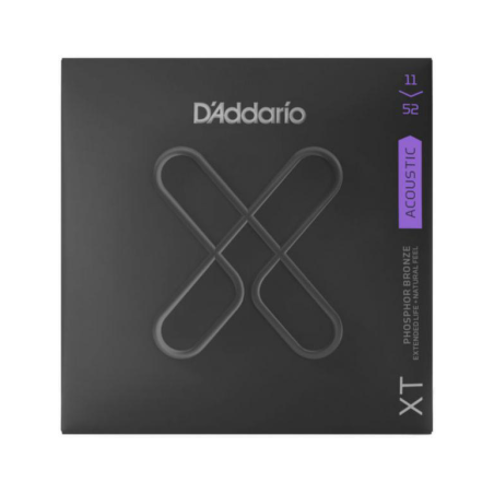 D'ADDARIO XT FOLK PHOSPHORE BRONZE CUSTOM LIGHT 11-52 JEU XTAPB1152