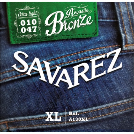 SAVAREZ FOLK BRONZE EXTRA LIGHT 10/47 JEU A130XL 